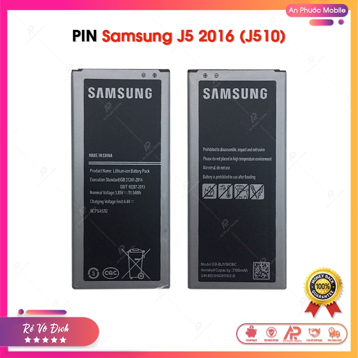Pin Samsung J5 2016 / J510 - Pin Samsung Galaxy Zin Bóc Máy