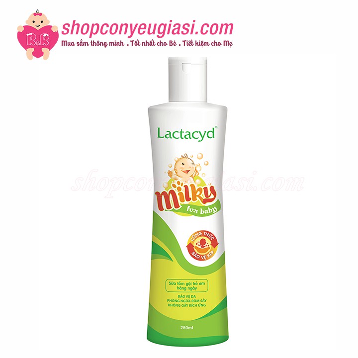 Sữa Tắm Gội Em Bé Lactacyd Milky 250ml