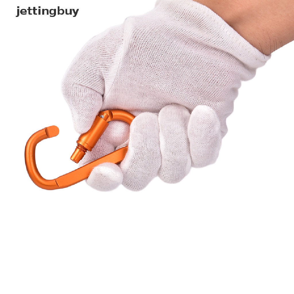 Khóa carabiner Jetting QDD hình chữ D thích hợp nối dây leo núi thắt nút chất liệu nhôm hợp kim