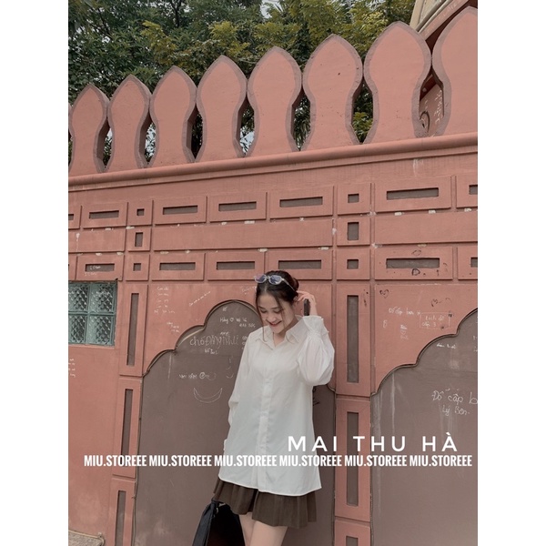 [ẢNH THẬT] ÁO SƠ MI TRẮNG BO CHUN CỔ TAY
