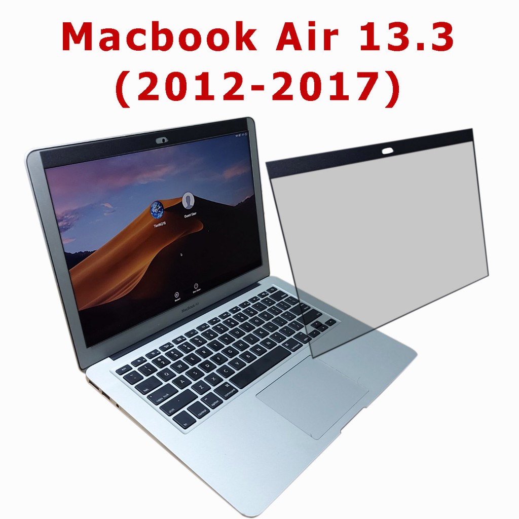 Tấm chống nhìn trộm Macbook Air 13.3 (2012-2017) - Hàng cao cấp - từ tính tự dính