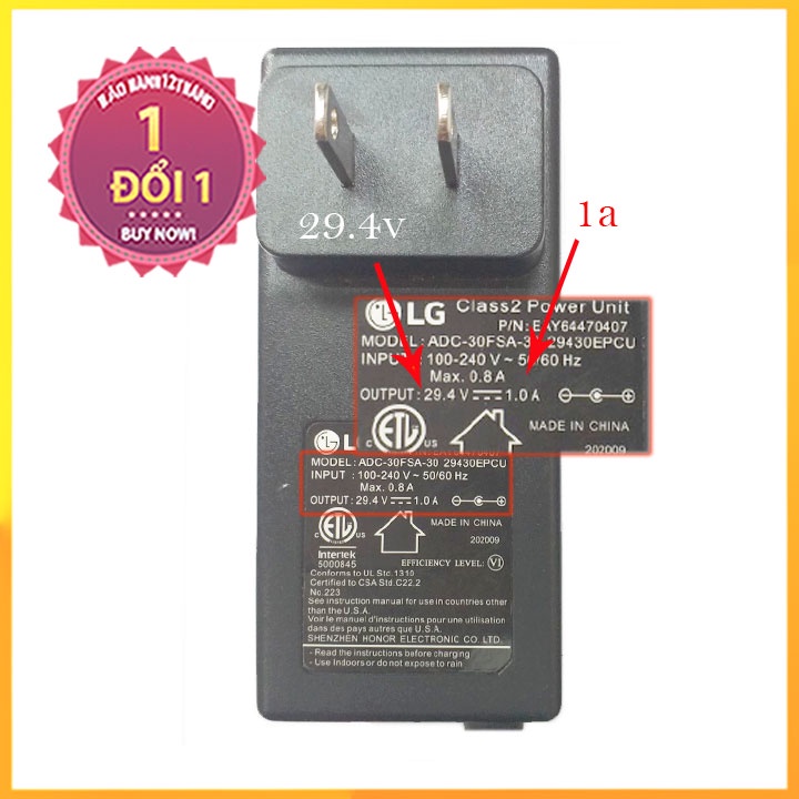 Adapter 29.4v cho máy hút bụi LG CordZero A905RM