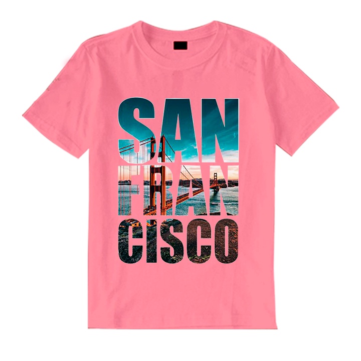 Áo Thun Nam Nữ Sanfrancisco Tay Ngắn Vải Thun Cotton Mềm Mịn