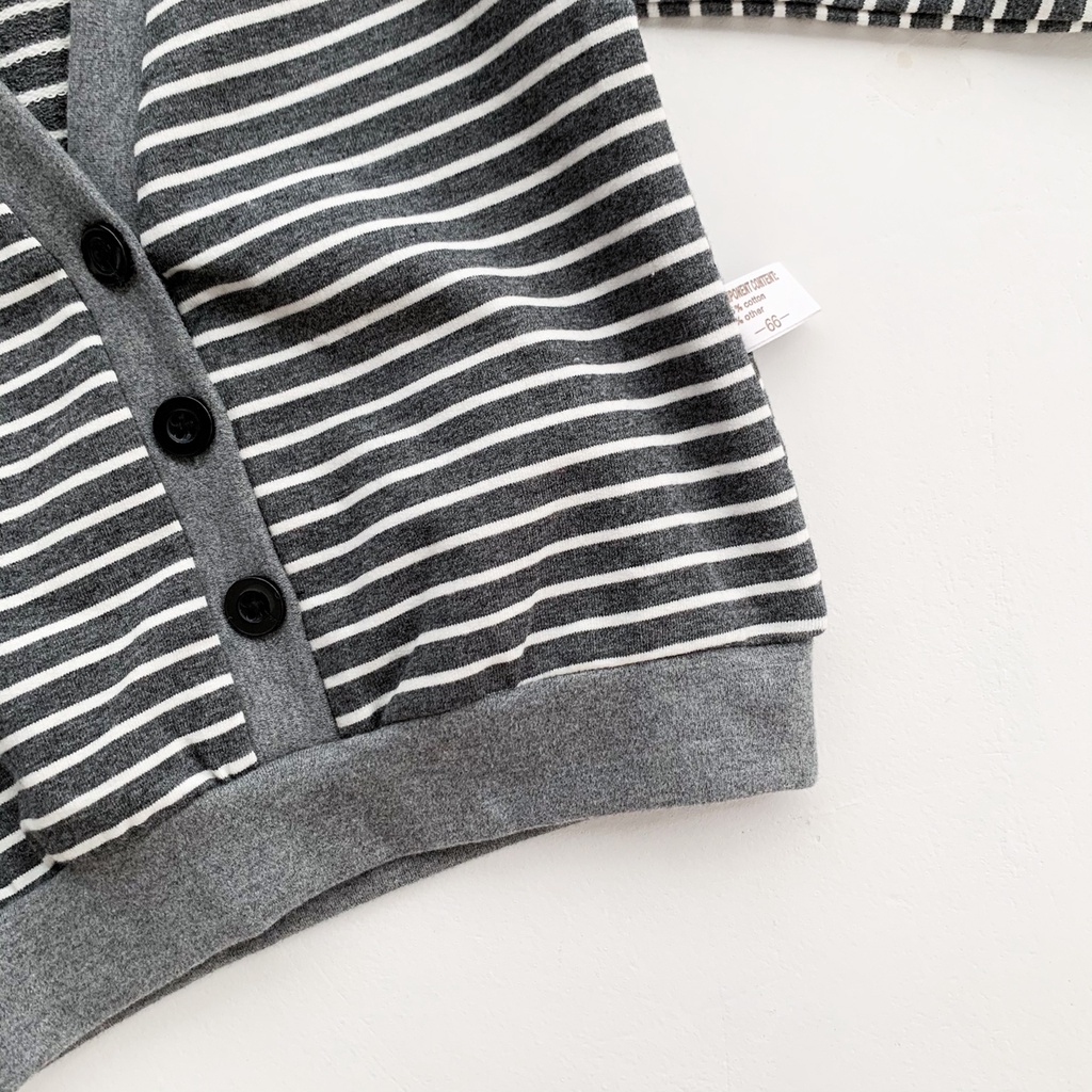 Áo Khoác Cardigan Mỏng Tay Dài Họa Tiết Kẻ Sọc Thời Trang Cho Trẻ Em