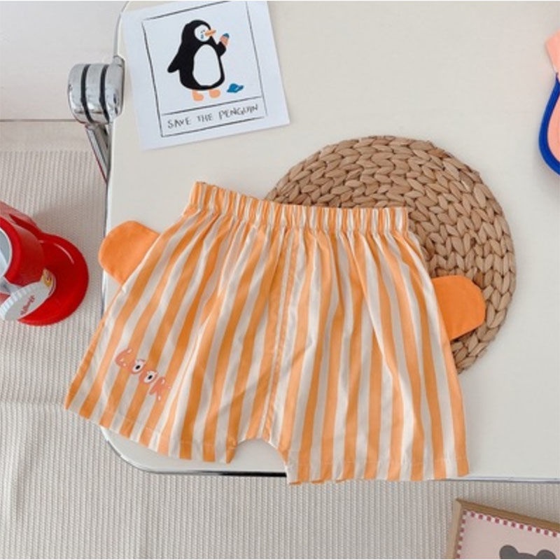 [Babycat] Hàng Có Sẵn Quần Short Cotton Ba Chiều Nhỏ Vừa Kẻ Sọc Phong Cách Nhật Bản Hàn Quốc Mùa Hè Mới Cho Bé Trai