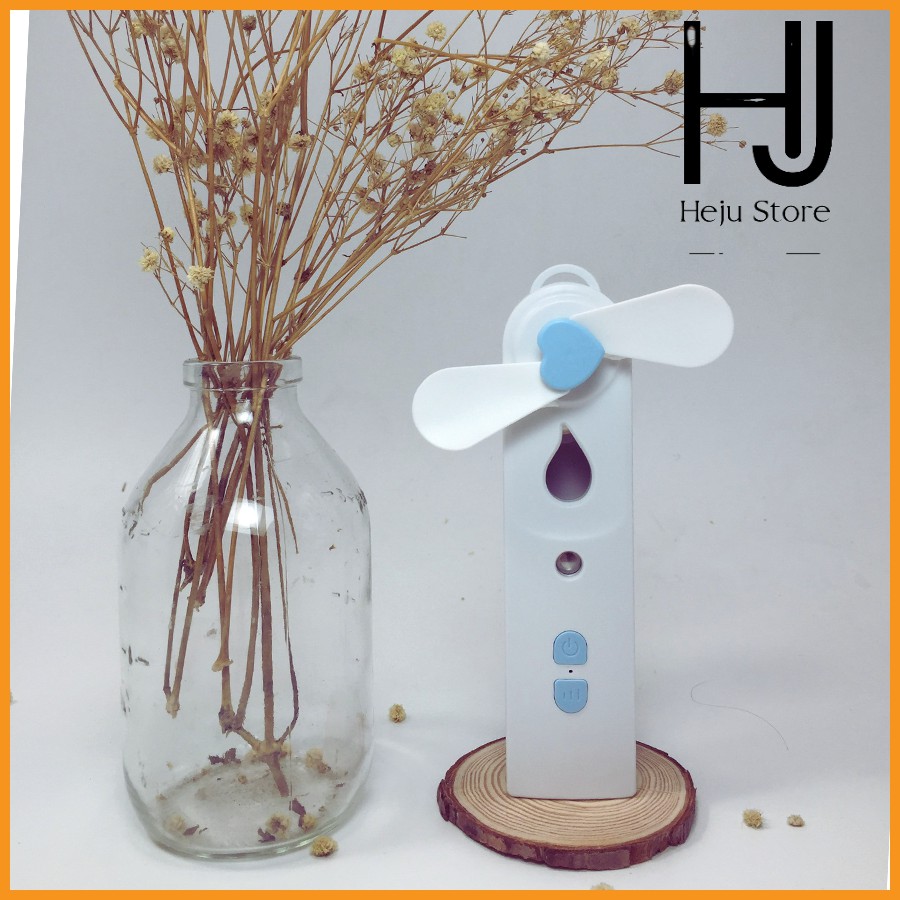 Quạt Cầm Tay Mini Phun Sương Siêu Mát Sạc USB Dùng Cực Lâu