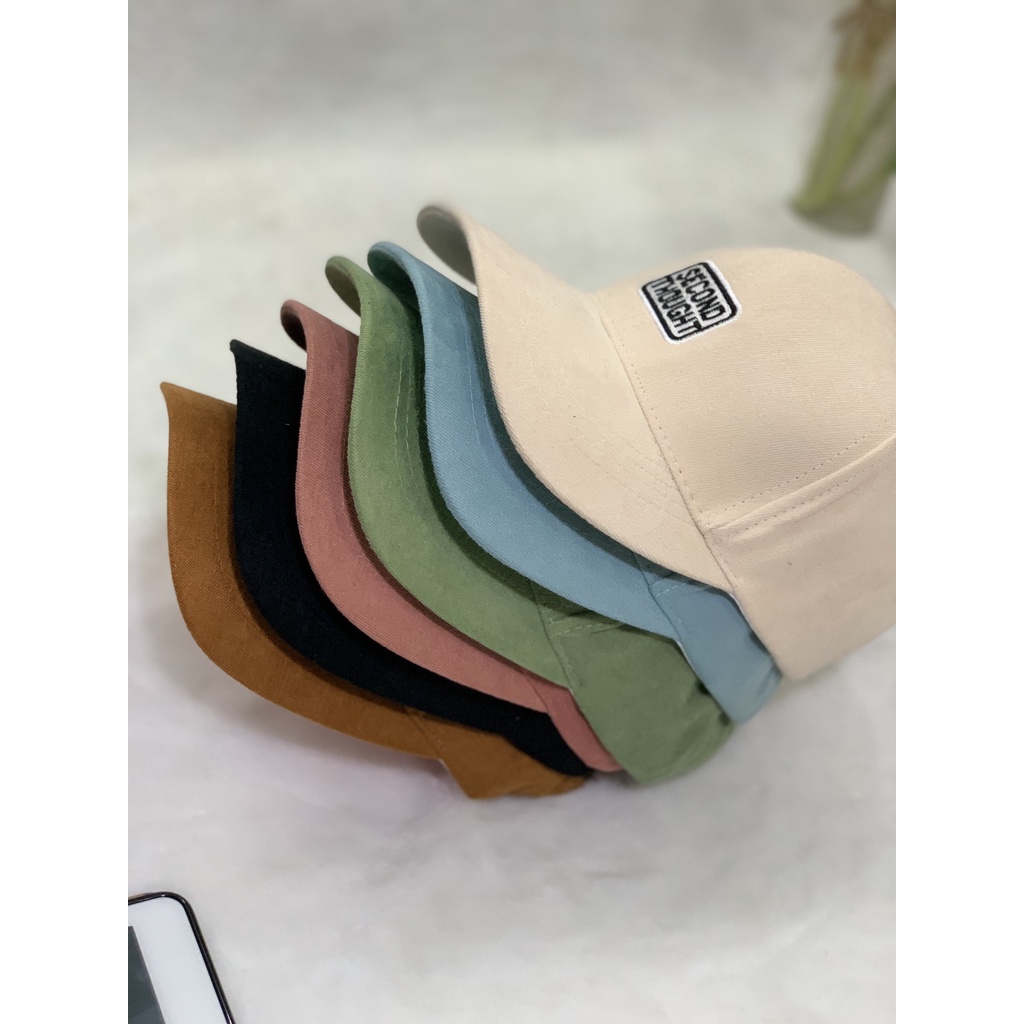 Mũ lưỡi trai nam nữ thêu chữ second though form unisex MS001 phong cách Ulzzang Thời trang PONIVA siêu hot