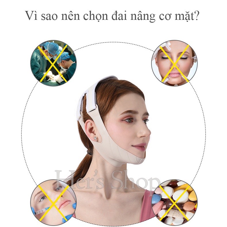 Đai Nâng Cơ Mặt Vline Silicone Thế Hệ Mới - Kết Hợp Điểm Massage Bấm Huyệt Làm Thon Gọn Mặt Chống Chảy Xệ