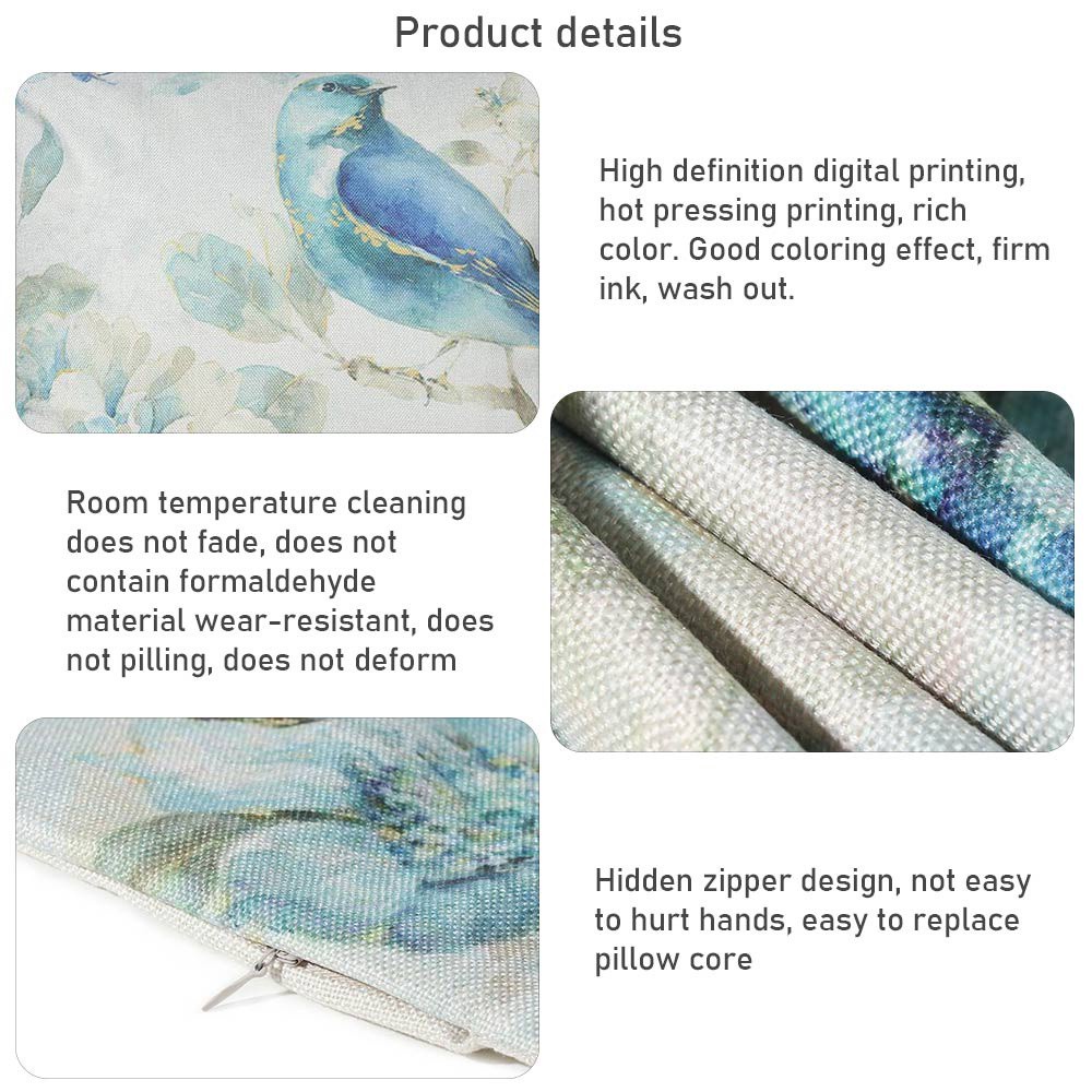 Daphne Vỏ Gối Sofa 18 &quot;In Họa Tiết Hoa Cổ Điển Trang Trí Nhà Cửa