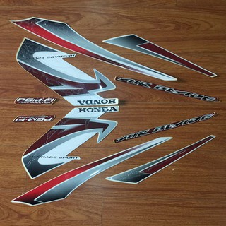 Bộ tem xe Airblade Thái đời 2008 - 2009 màu XÁM ĐỎ