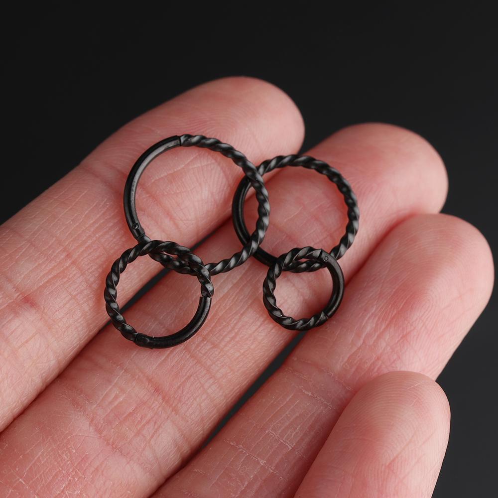 Khuyên Mũi Tròn Dạng Xoắn Bằng Thép Không Gỉ Thời Trang