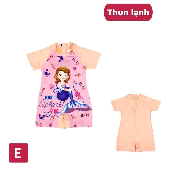 Đồ bơi bé gái liền thân hình ELSA -SOFIA 12-27kg - co giãn thoải mái - Tomchuakids