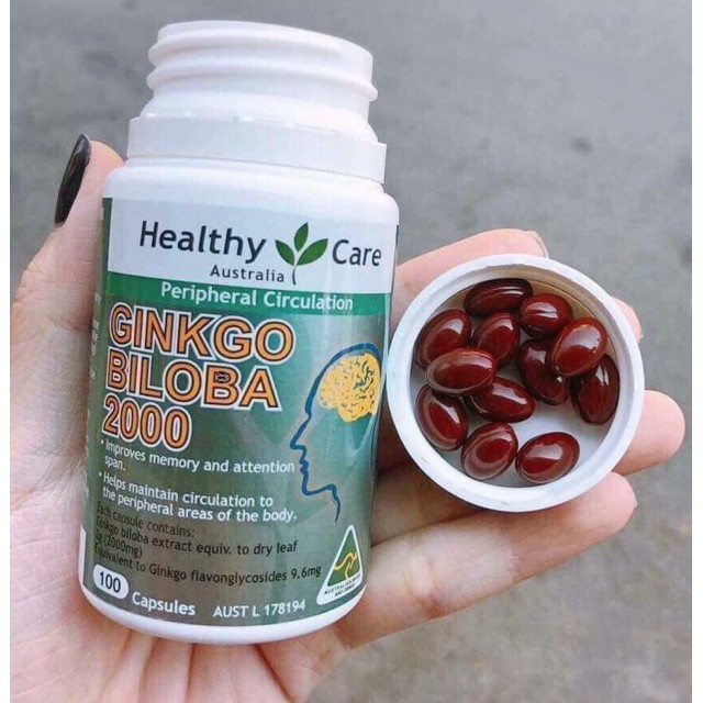 Thuốc bổ Hoạt huyết dưỡng não Healthy Care Ginkgo Biloba