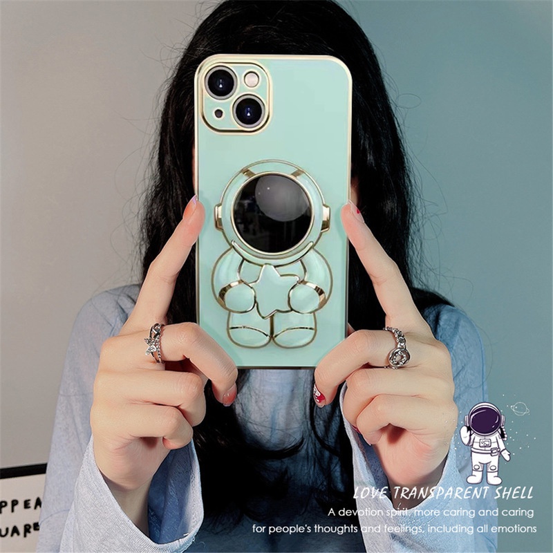 Giá Đỡ Điện Thoại / Máy Tính Bảng 6D Hình Phi Hành Gia Hoạt Hình Có Thể Gập Lại