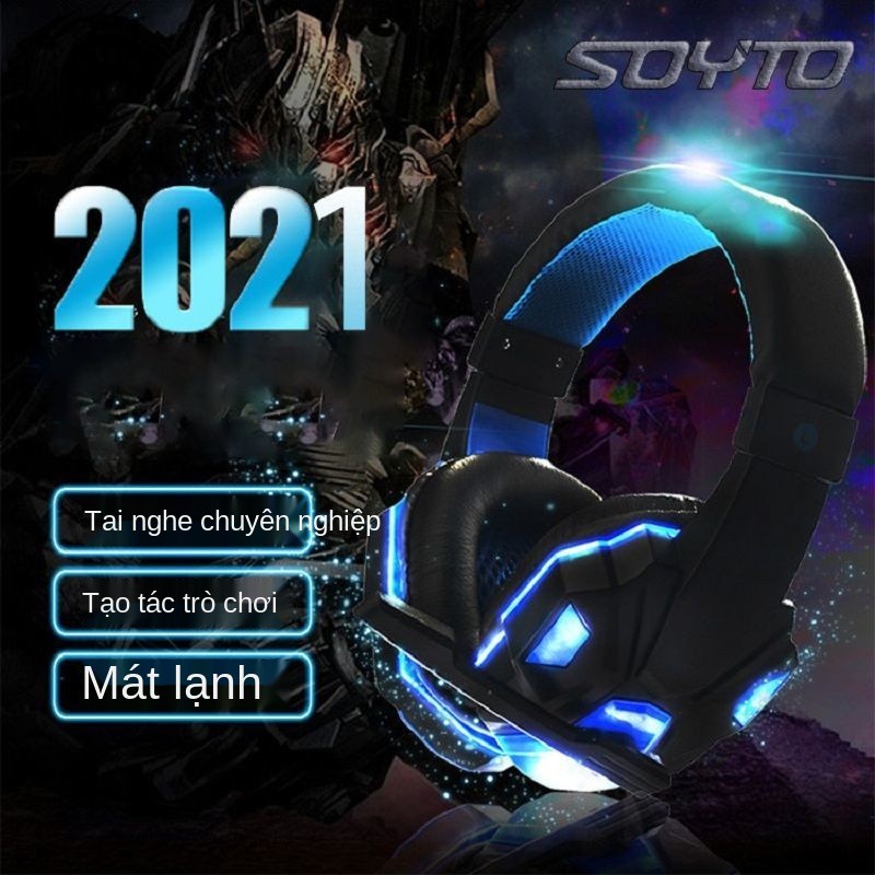 ❖830 Tai nghe phát sáng chơi game Transformers, gà ăn, vị trí sành điệu, nhạc trò chơi, loa siêu trầm 7.1, máy tính di đ