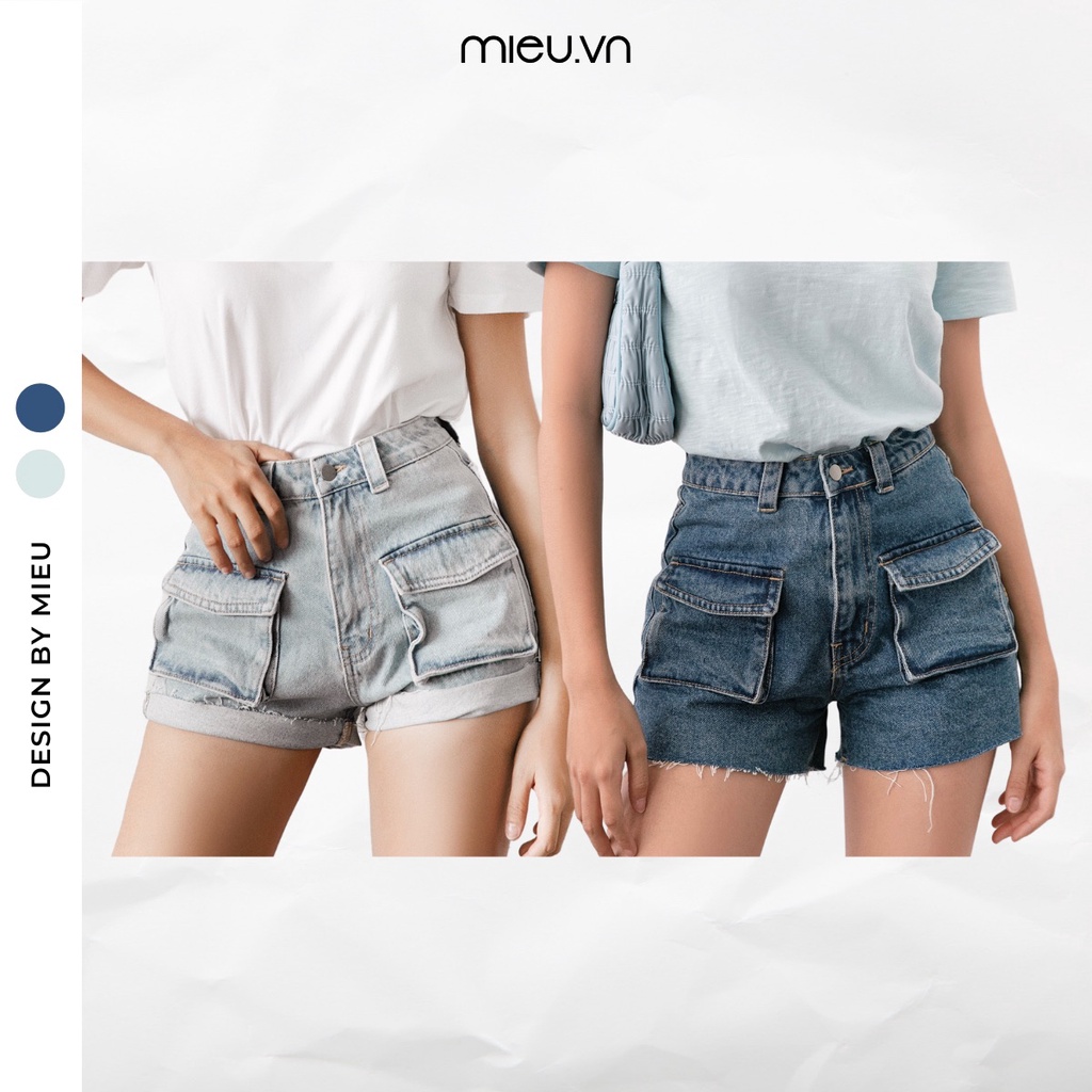 Quần short jeans túi hộp MIEU - HA27