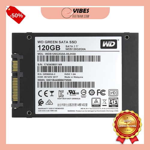 Ổ cứng SSD WD Green 120GB Kỹ Thuật Số sata 3 2.5 inch WDS120G2G0A - vibesvietnam | BigBuy360 - bigbuy360.vn