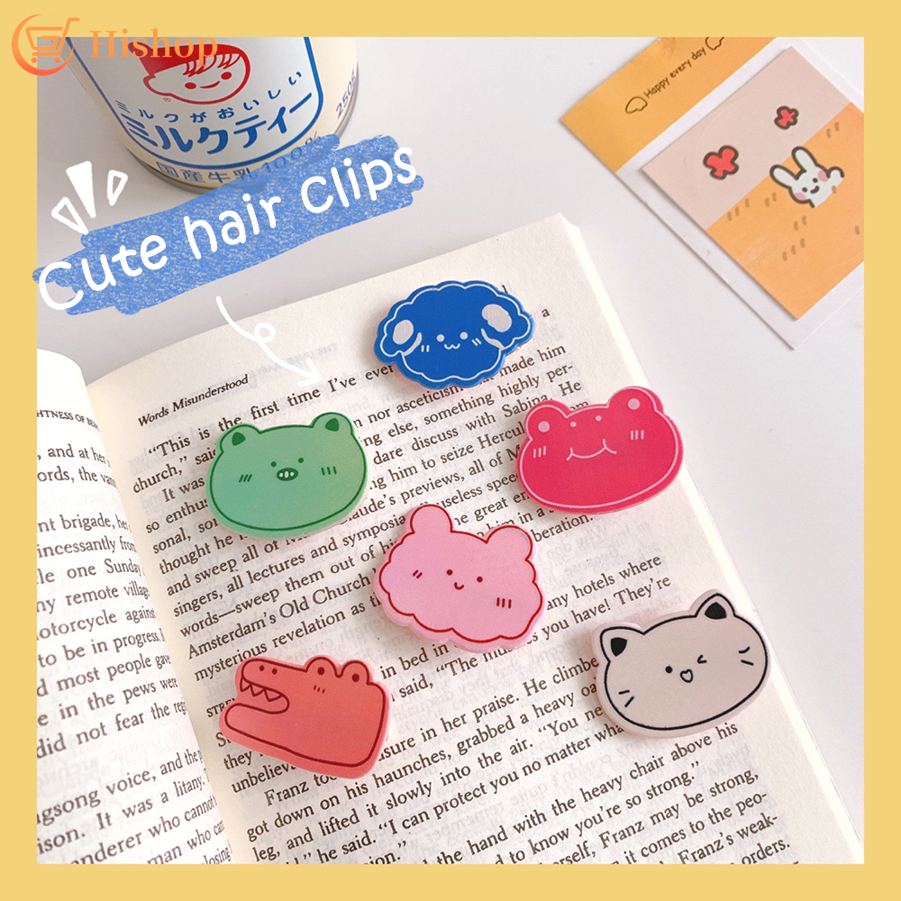 Kẹp Tóc Nhiều Màu Hình Động Vật Dễ Thương Cho Nữ