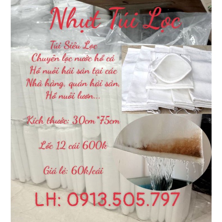 Túi Lọc Nước Hồ Cá pp25-30*70