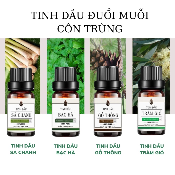 Tinh dầu thiên nhiên tự chọn mùi lọ 10ml tinh dầu xông phòng cao cấp Din House