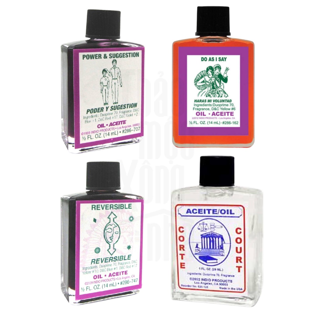 Tinh Dầu về QUYỀN LỰC, VẤN ĐỀ PHÁP LÝ Indio, Seven Sisters, Psychic Oil, 7s Blessing Oil, 7 Sisters Cologne