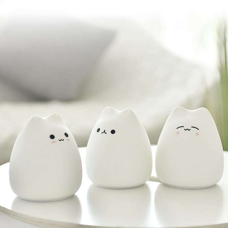 Cartoon Shaped Pat Light Lamp Soft Silicone Nightlight(Popular Cat)