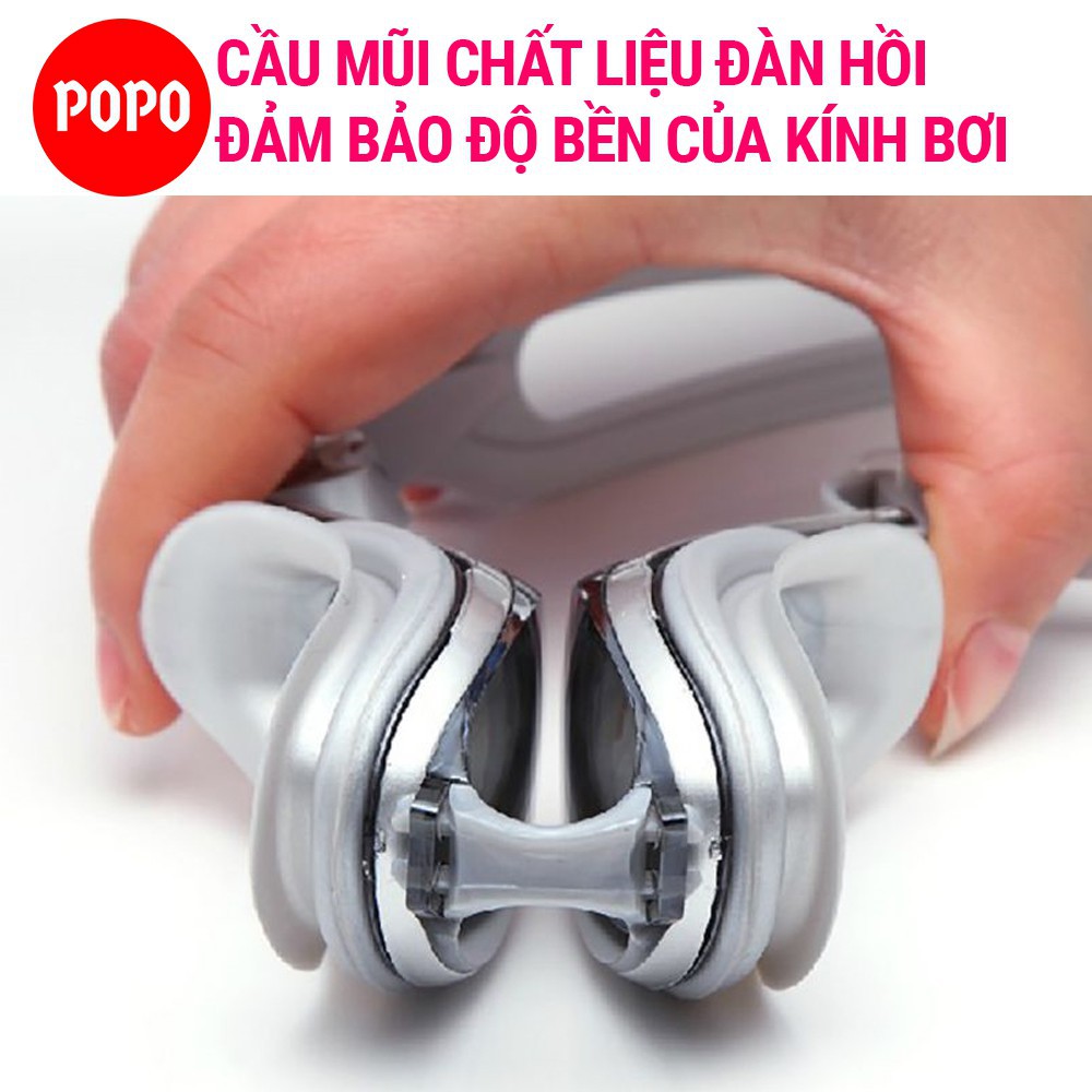 Kính bơi cận thị có độ từ 1,0 đến 8.0 POPO 610 mắt kiếng người lớn nam nữ trẻ em cản UV, chống sương mờ