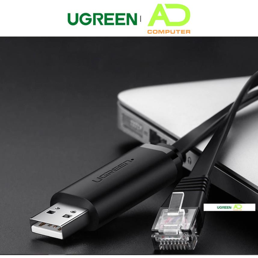 Dây cáp USB 2.0 sang RJ45 FTDI UGREEN CM204 50773 60813 (chuẩn 8 pin) - Hàng phân phối chính hãng - Bảo hành 18 tháng