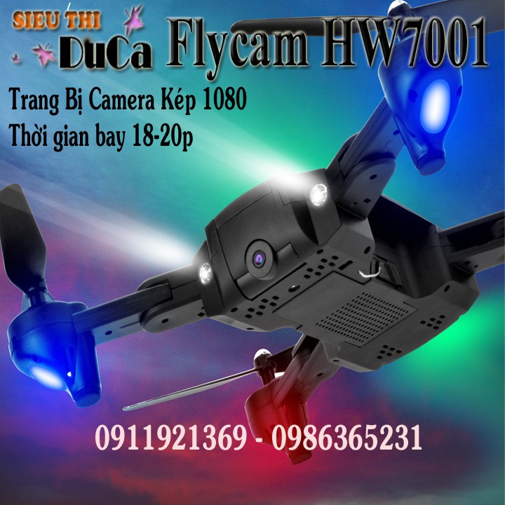 Flycam HW9001 Trang Bị 2 Camera 1080p HD4K Bay 18-20p - Shop Đồ Chơi Điều Khiển