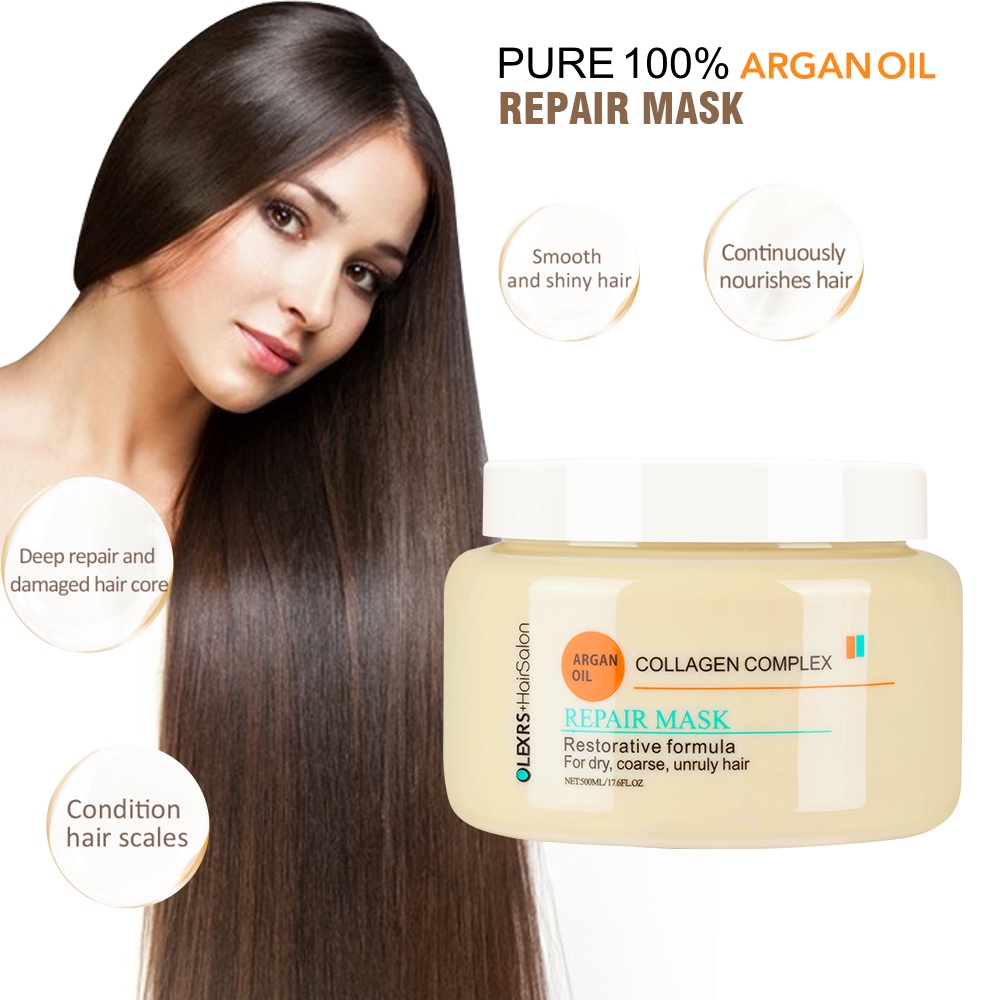 Kem ủ tóc phục hồi siêu mượt Olexrs Hair Salon Collagen Complex 500ml #5
