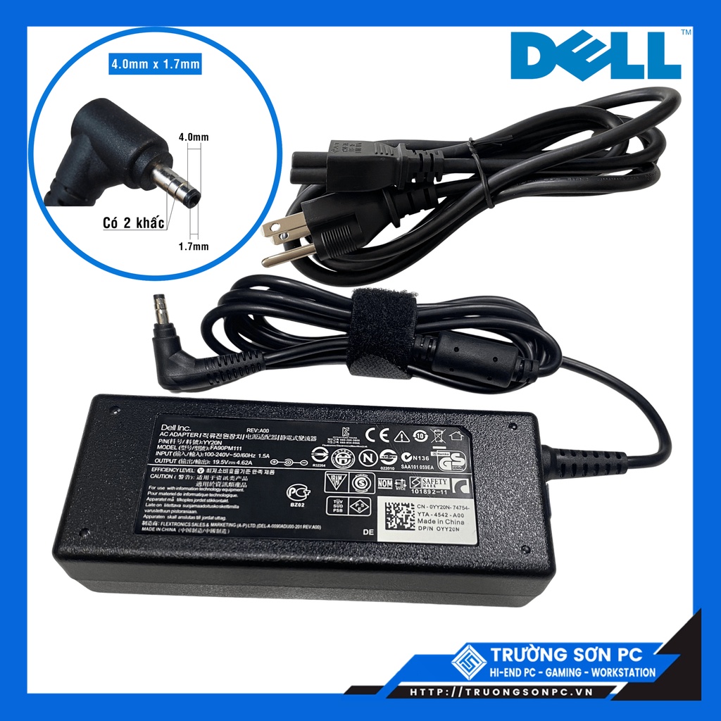 Sạc LAPTOP DELL VOSTRO 5460 5470 5480 Chân Nhỏ ZIN 19.5V – 4.62A 90W (Chỉ Dùng Cho MÃ DELL VOSTRO 5460 5470 5480 5560)