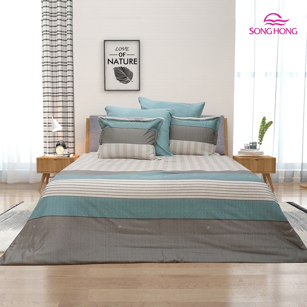 Bộ ga chun Sông Hồng BC22 063 - Dòng Basic - Chất Cotton - Ga chần, hàng chính hãng