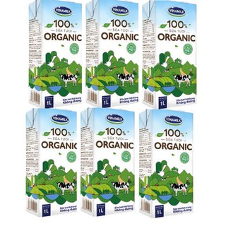 COMBO 6 HỘP SỮA TƯƠI TIỆT TRÙNG VINAMILK ORGANIC KHÔNG ĐƯỜNG 1L