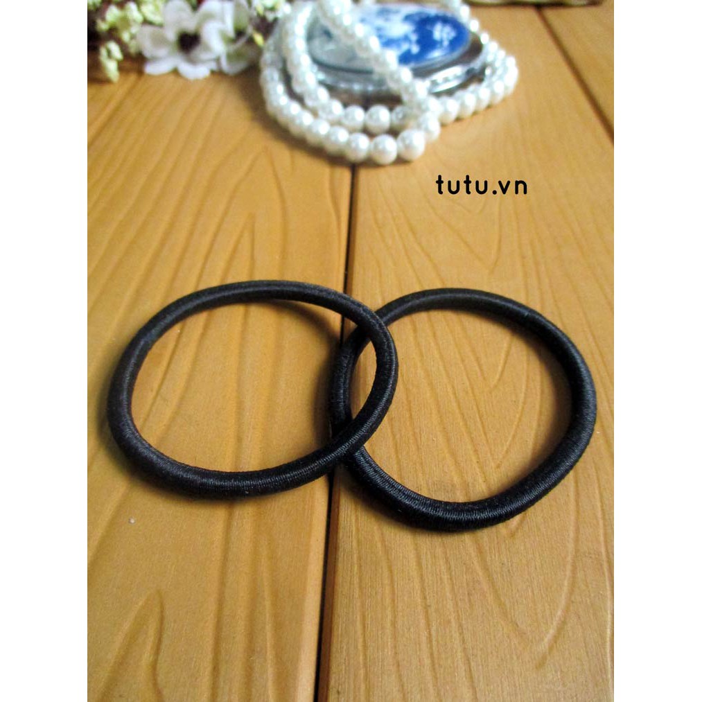 4mm dây chun buộc tóc trơn co dãn tốt phụ kiện thời trang
