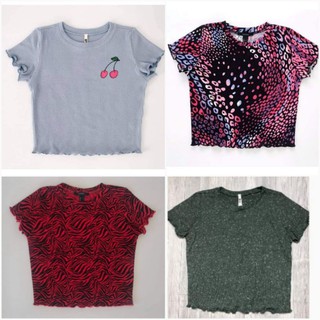 Áo croptop cuốn biên vnxk nhiều mẫu