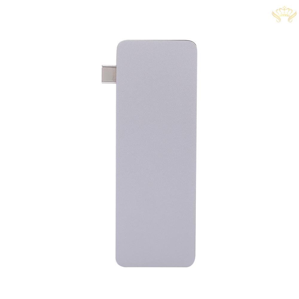 (MỚI) Đầu đọc thẻ nhớ SD TF đa cổng Type-C HUB sang USB 3.0 Type-C 4K HD 6 trong 1