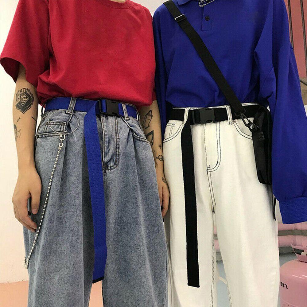 Thắt Lưng Unisex Vải Bố Nhiều Màu Sắc Phong Cách Vintage