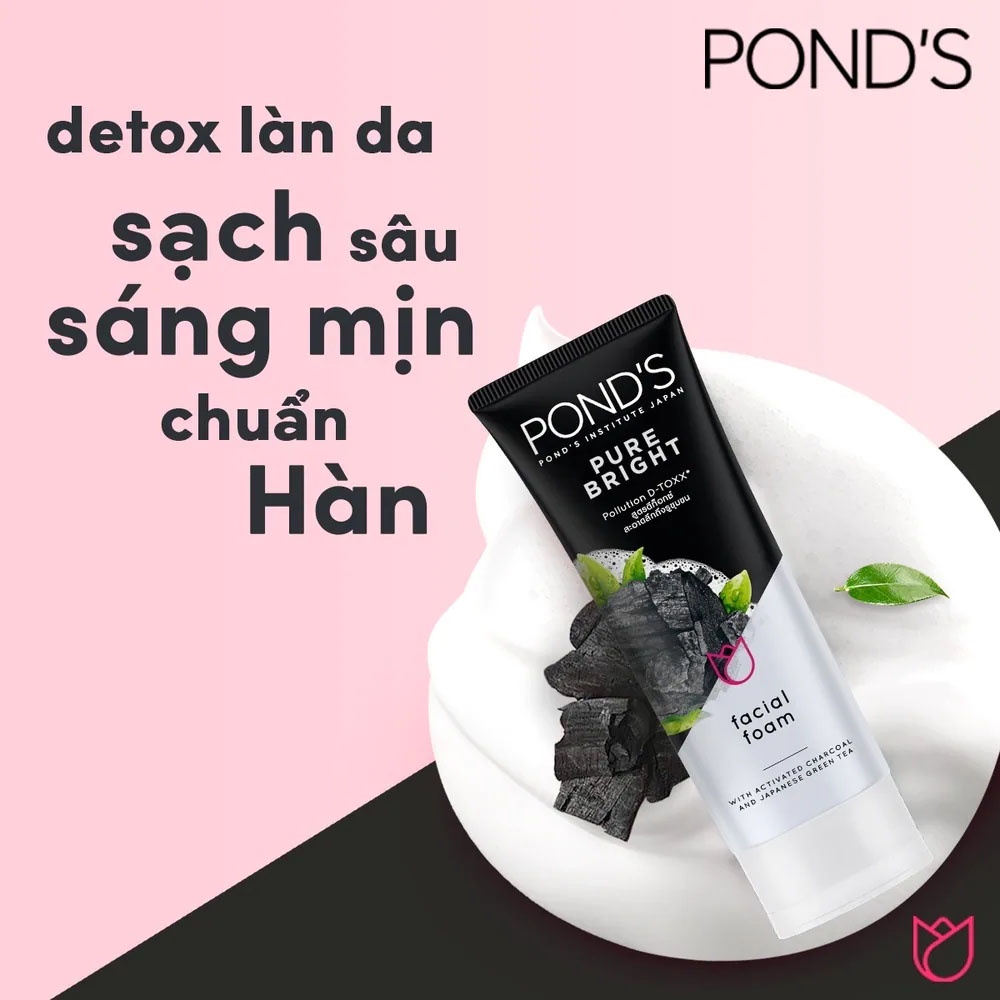 Sữa Rửa Mặt Pond's Pure Bright Sáng Da Sạch Sâu 100g