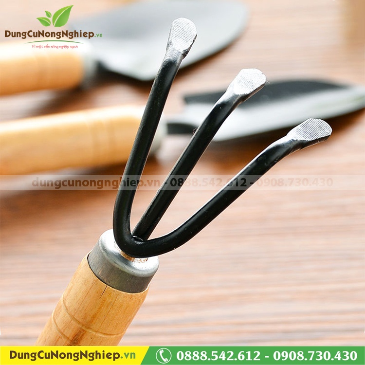 Bộ dụng cụ làm vườn mini gồm 3 món bay bầu bay thon cào mini dùng chăm sóc cây trong chậu