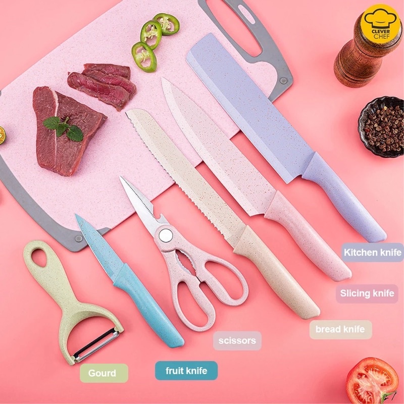 Bộ 6 dụng cụ dao kéo lúa mạch làm bếp