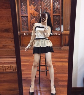 Áo thun pha ren