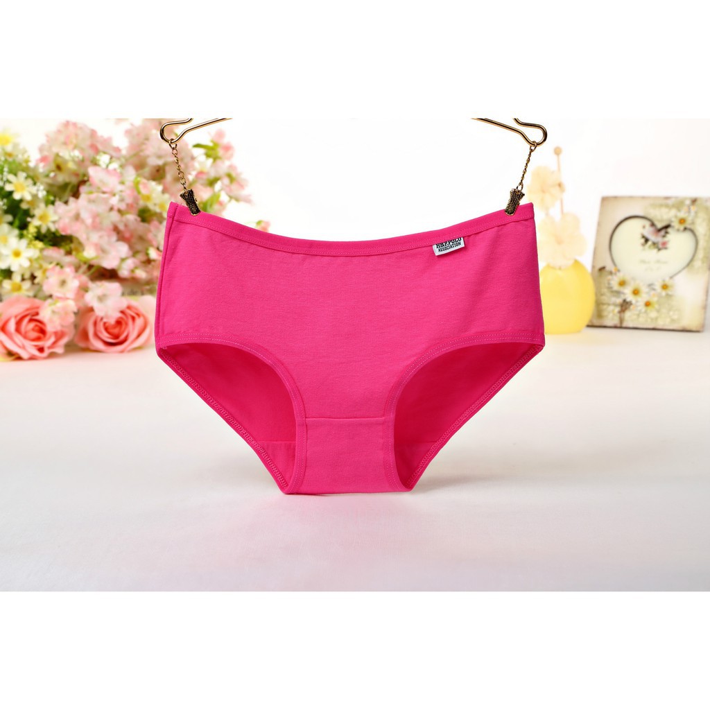 SUXI Quần lót cotton màu trơn cho nữ