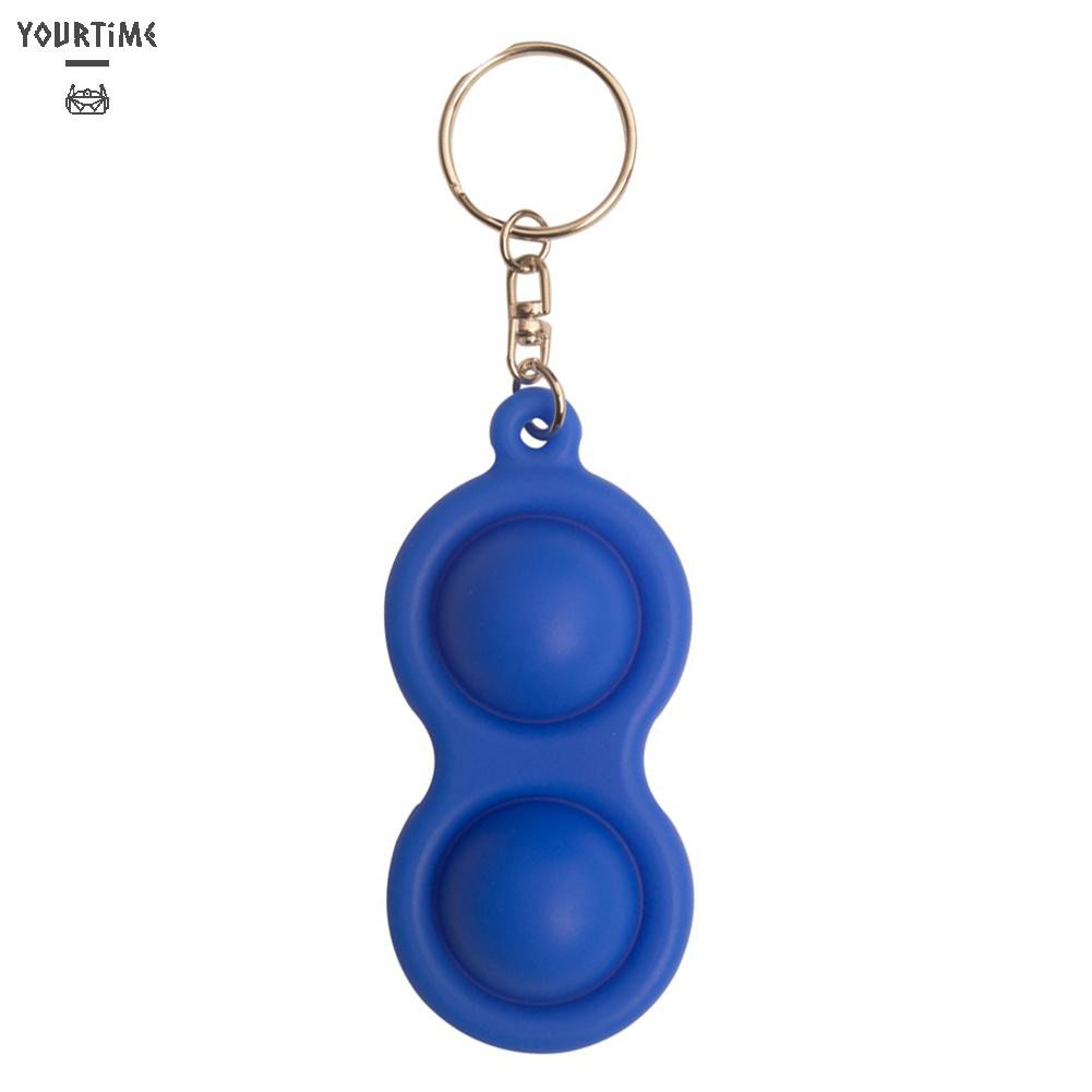 Đồ chơi Decompression Vent Toy Silicone Keyring Push Bubble Portable Sensory Toy