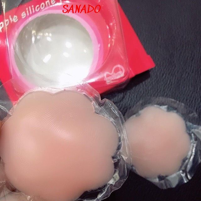 ( NH01) hộp 2 chiếc miếng dán ngực, dán ti nhũ hoa silicon cao cấp siêu dính - Sanado
