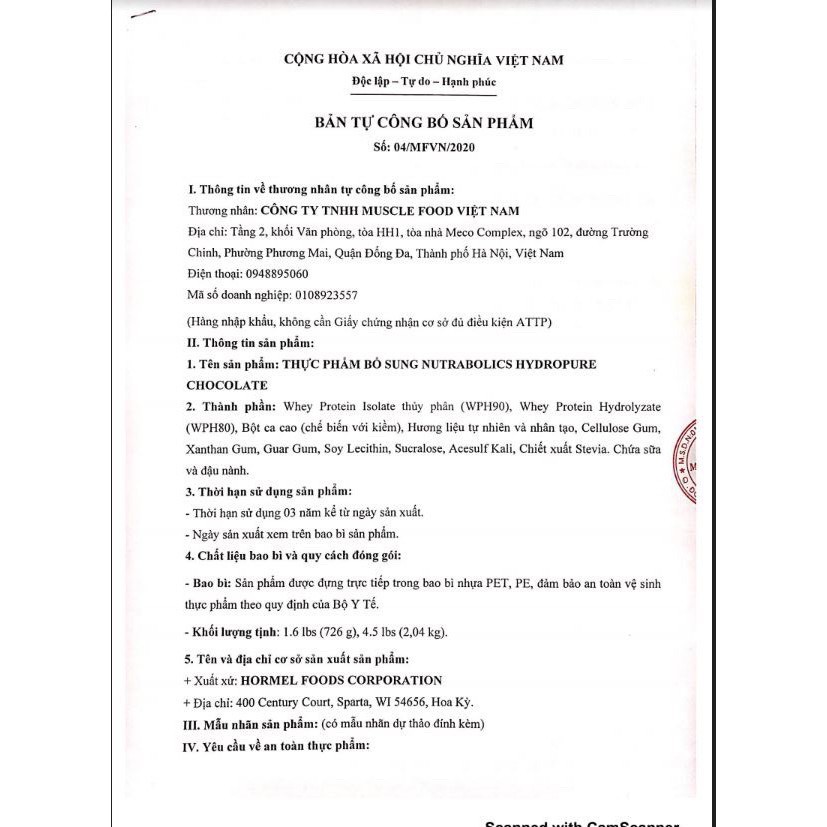 Whey hydropure hydrolyzed - Sữa tăng cơ giảm mỡ whey protein 100% thủy phân 4.5lbs