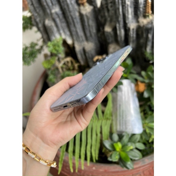 Combo Miếng dán mặt lưng 3D vân kim cương + Dán viền vân 3D Cho Iphone 12 Pro Max / 12 Pro / iphone 12/ iphone 12 Mini