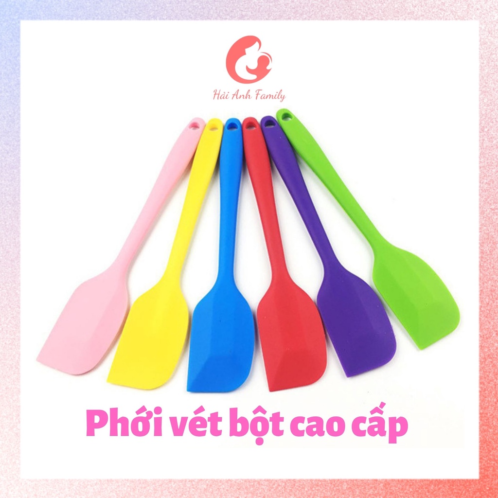 Phới Vét Bột, Phời Dẹt, Spatula Slicon Cao Cấp 21/28cm