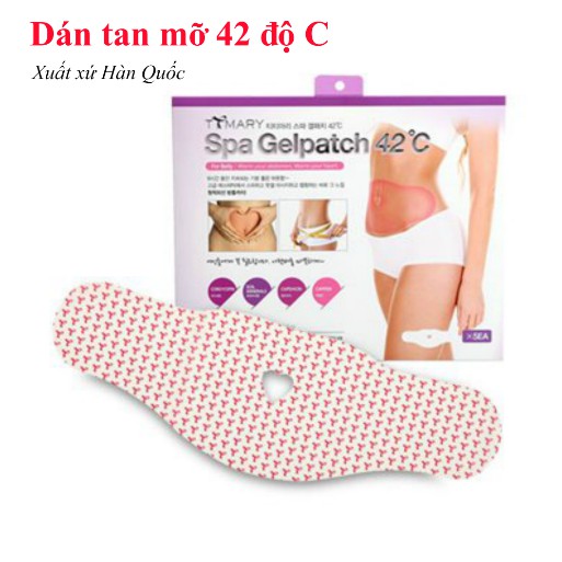 Hộp 5 miếng dán tan mỡ 42 độ chính hãng Hàn Quốc