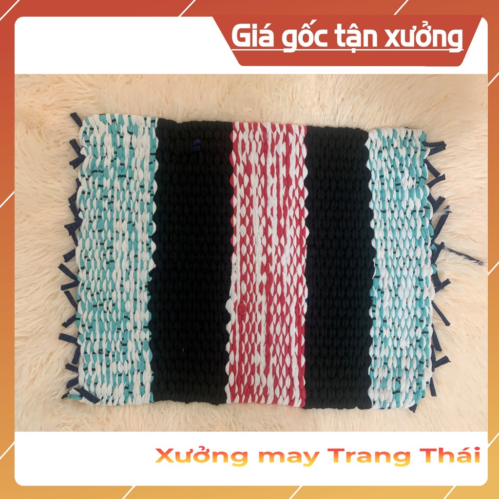 Thảm Lau Nhà Dậm Chân Vải Thun Siêu Thấm Hút Nước 33x45cm