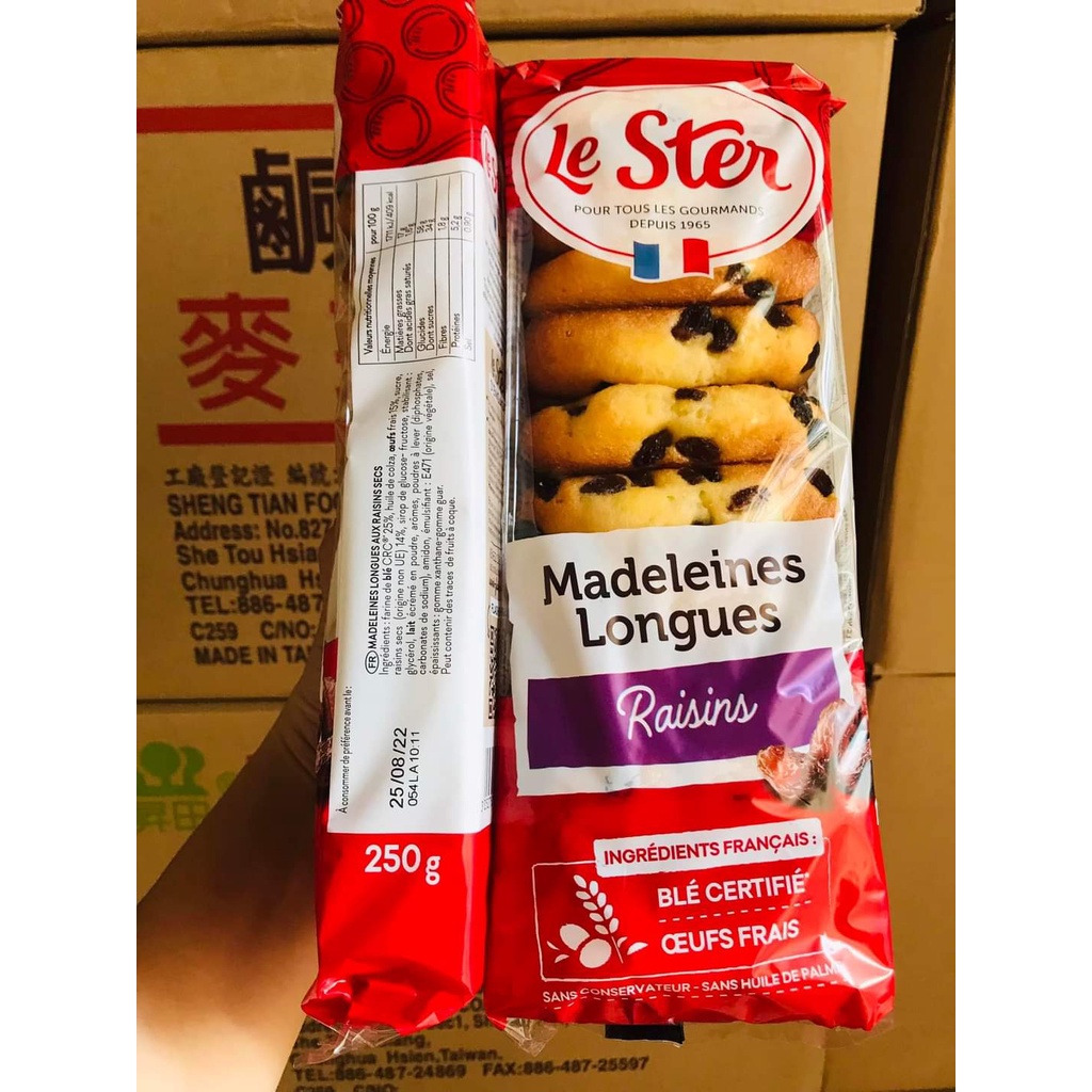 Bánh Bông lan nho Le Ster Pháp 2 vị thơm ngon!!